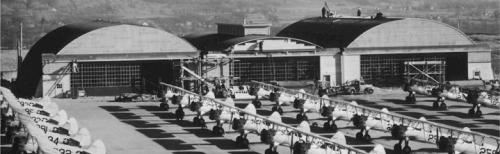 vintage bi-plane training aircraft at fleming field