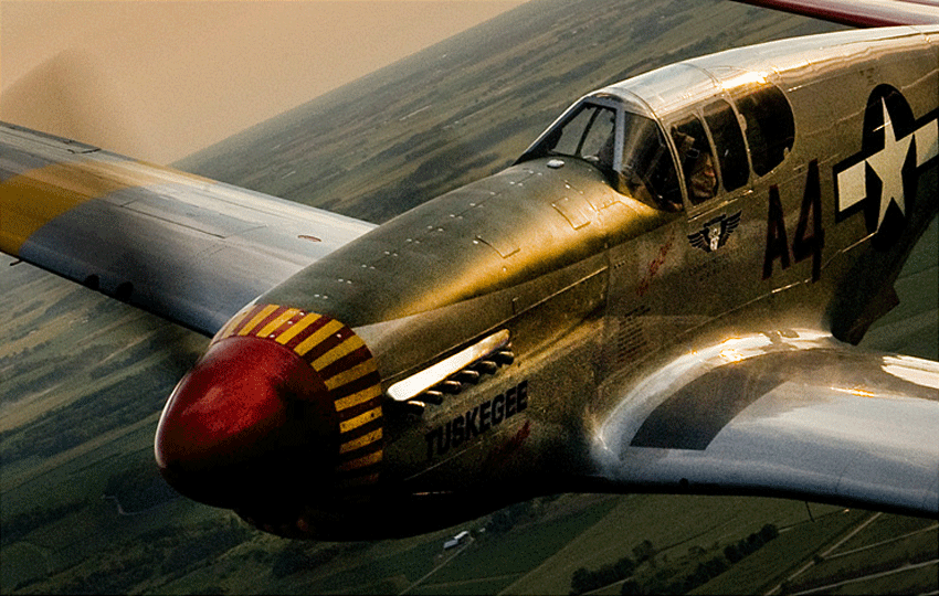 WWII-vintage P-51C Mustang fighter.
