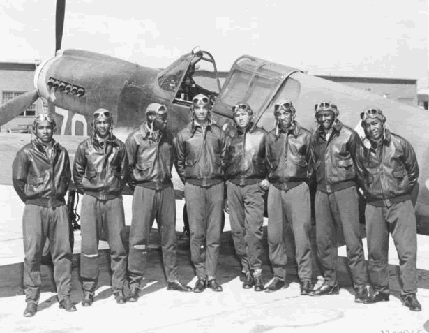 The Tuskegee Airmen were the first African American fighter pilots. They fought in World War II.  ‘Rock Stars‘ Of American History.