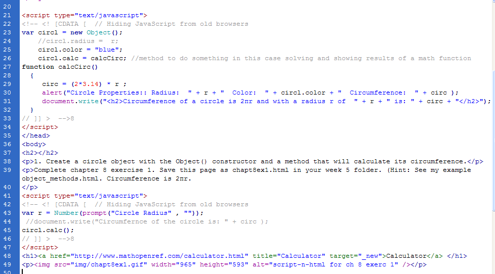 script-n-html for ch 8 exerc 1